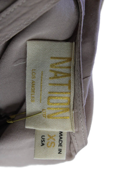 Nation LTD Nation LTD Womens Solid Square Neck Cami Top Blush Size XS