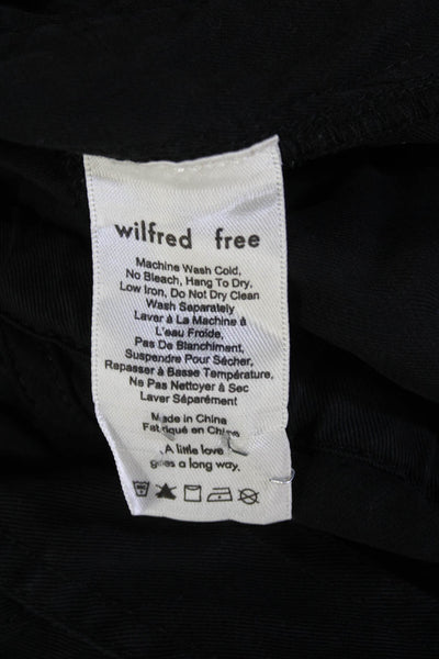 Wilfred Free Womens Sleeveless Square Neck Drawstring Short Overall Black Size M