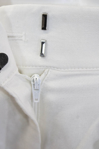 Club Monaco Womens Solid Pleated Shorts White Size 6