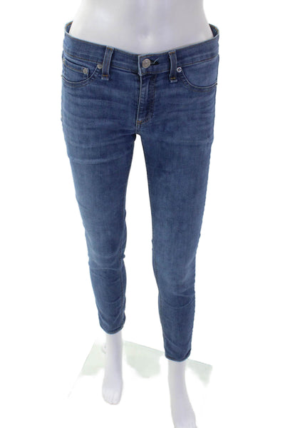 Rag & Bone Jean Womens Cotton Blend Mid-Rise Skinny Jeans Blue Size 27