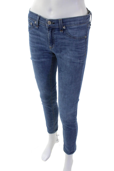 Rag & Bone Jean Womens Cotton Blend Mid-Rise Skinny Jeans Blue Size 27