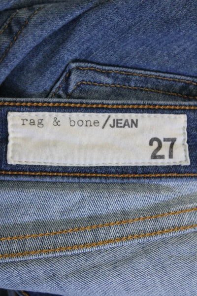 Rag & Bone Jean Womens Cotton Blend Mid-Rise Skinny Jeans Blue Size 27