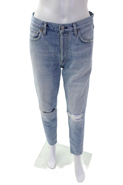 Citizens of Humanity Womens Cotton Blend Distressed Jeans Blue Size 27
