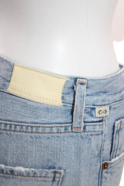 Citizens of Humanity Womens Cotton Blend Distressed Jeans Blue Size 27
