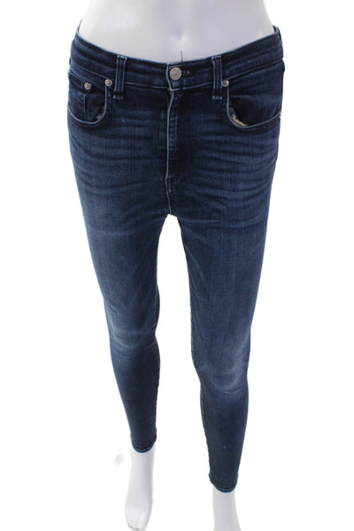 Rag & Bone Jean Womens Denim Dark Wash 5 Pocket Skinny Jeans Blue Size 28
