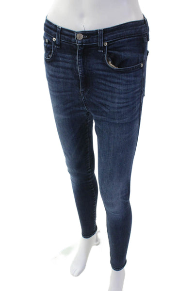 Rag & Bone Jean Womens Denim Dark Wash 5 Pocket Skinny Jeans Blue Size 28