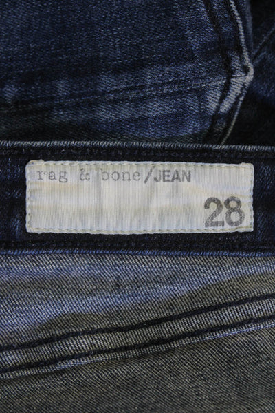 Rag & Bone Jean Womens Denim Dark Wash 5 Pocket Skinny Jeans Blue Size 28