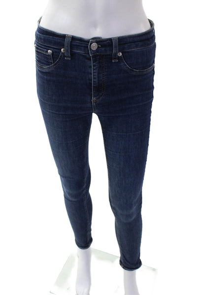Rag & Bone Jean Womens Cotton Blend Skinny Jeans Navy Size 27