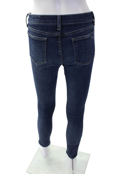 Rag & Bone Jean Womens Cotton Blend Skinny Jeans Navy Size 27