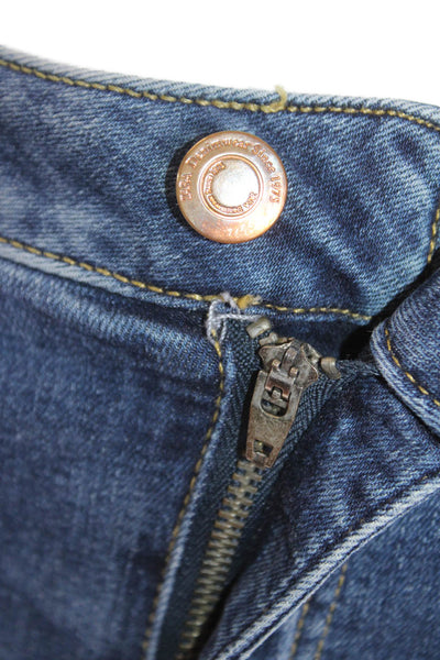 Zara Womens High-Rise Dark Wash Skinny Jeans Navy Size 6