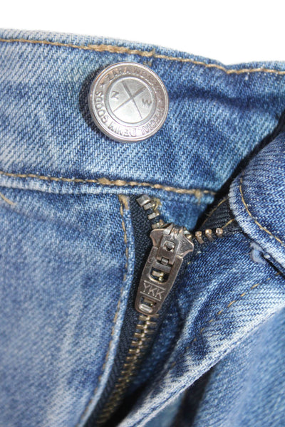 Zara Woman Womens Cotton Mid-Rise Skinny Jeans Blue Size 8
