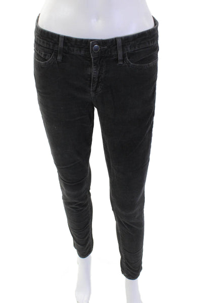 Vince Womens Cotton Skinny Corduroy Pants Gray Size 28