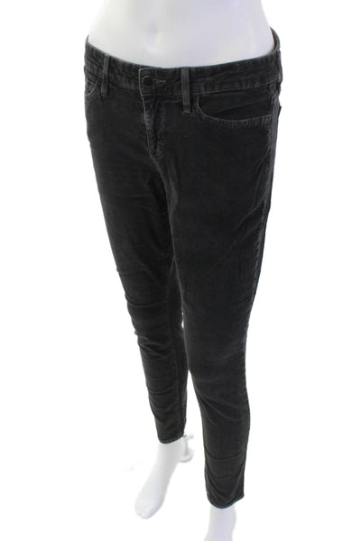 Vince Womens Cotton Skinny Corduroy Pants Gray Size 28