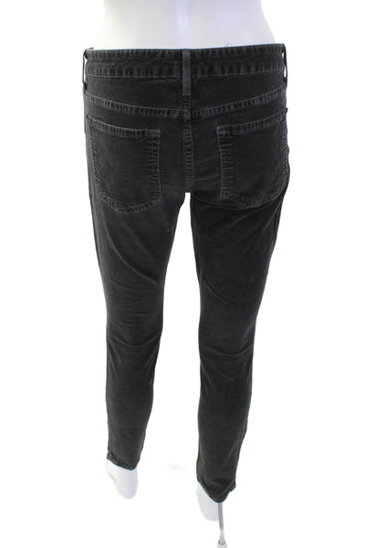 Vince Womens Cotton Skinny Corduroy Pants Gray Size 28