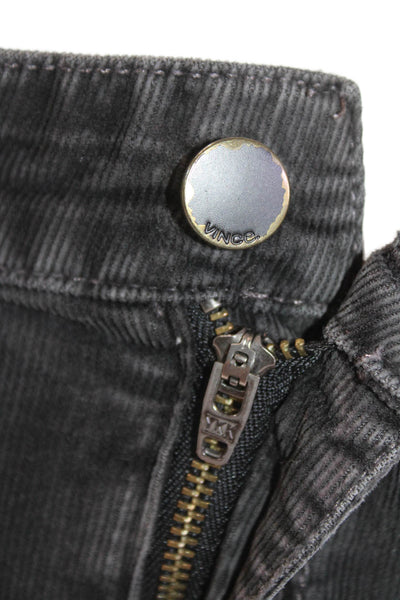 Vince Womens Cotton Skinny Corduroy Pants Gray Size 28