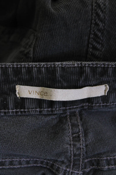 Vince Womens Cotton Skinny Corduroy Pants Gray Size 28