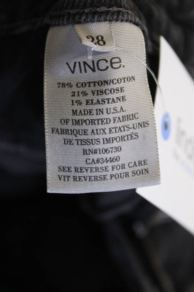 Vince Womens Cotton Skinny Corduroy Pants Gray Size 28