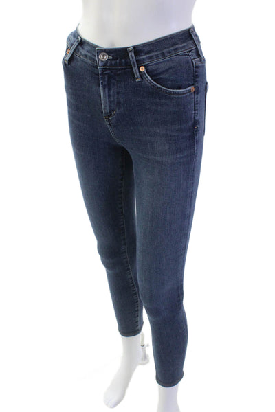 Citizens of Humanity Womens Dark Wash Skinny Jeans Blue Size 23