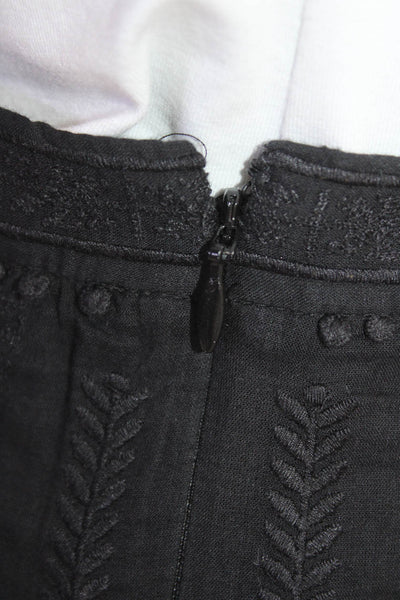 Isabel Marant Etoile Womens Cotton Textured Asymmetric Skirt Black Size 34
