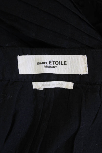 Isabel Marant Etoile Womens Cotton Textured Asymmetric Skirt Black Size 34