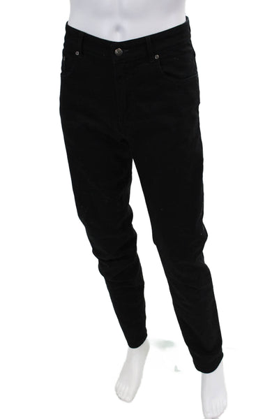 Won Hundred Mens Cotton Solid 5 Pocket Tapered Pants Black Size 36x34