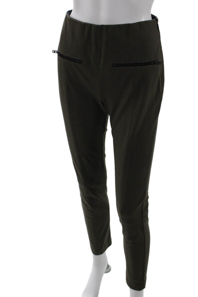 Rag & Bone Womens Lined Pleated Slim Leg Pants Khaki Green Size 04