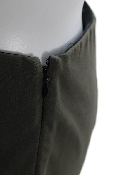 Rag & Bone Womens Lined Pleated Slim Leg Pants Khaki Green Size 04
