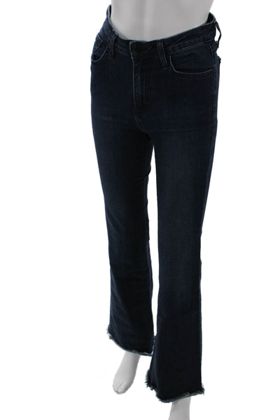 Just Black Womens Dark Wash High Rise Flared Jeans Blue Size 27