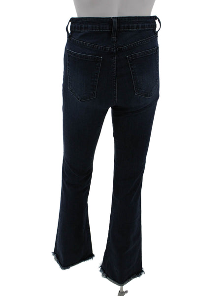 Just Black Womens Dark Wash High Rise Flared Jeans Blue Size 27