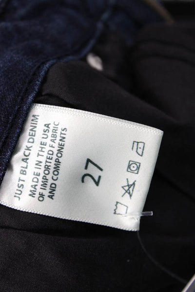 Just Black Womens Dark Wash High Rise Flared Jeans Blue Size 27