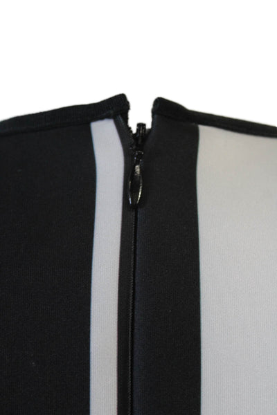 Clover Canyon Womens Striped Cropped Tank Top White Black Size Small