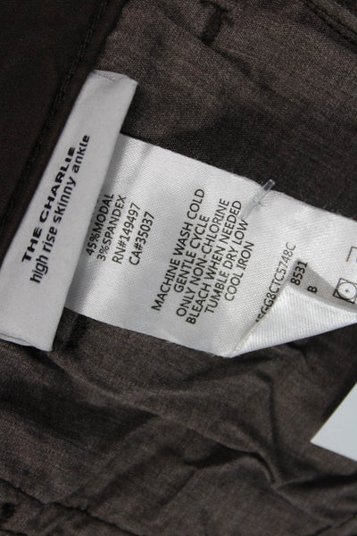 Joes Jeans Womens Zipper Fly Charlie High Rise Skinny Jeans Bronw Size 24