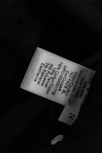 Rag & Bone Womens Zipper Fly High Rise Skinny Jeans Black Denim Size 24