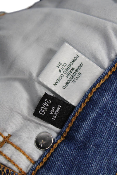 Veronica Beard Jeans Womens Button Fly High Rise Skinny Jeans Blue Size 24