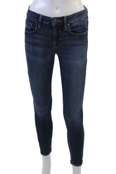 Genetic Denim Womens Zipper Fly Mid Rise Medium Wash Skinny Jeans Blue Size 25