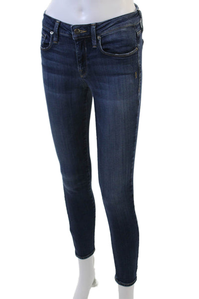 Genetic Denim Womens Zipper Fly Mid Rise Medium Wash Skinny Jeans Blue Size 25