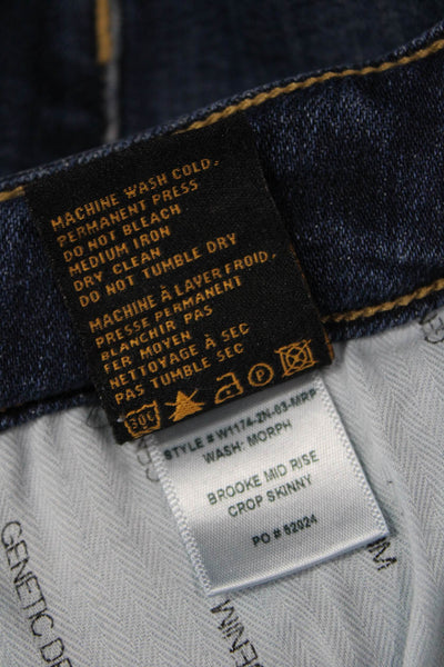 Genetic Denim Womens Zipper Fly Mid Rise Medium Wash Skinny Jeans Blue Size 25