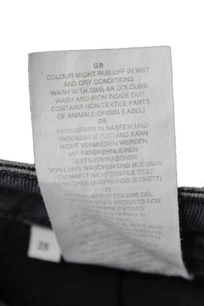 Closed Womens Zipper Fly Mid Rise Skinny Ankle Jeans Gray Denim Size 25