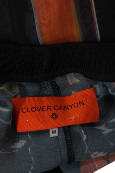 Clover Canyon Womens Sheer Graphic Long Sleeve Blouse Top Multicolor Size M