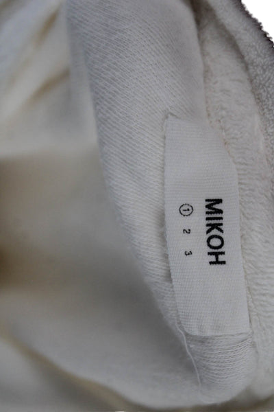Mikoh Womens Terry Long Sleeve T Shirt White Size 1