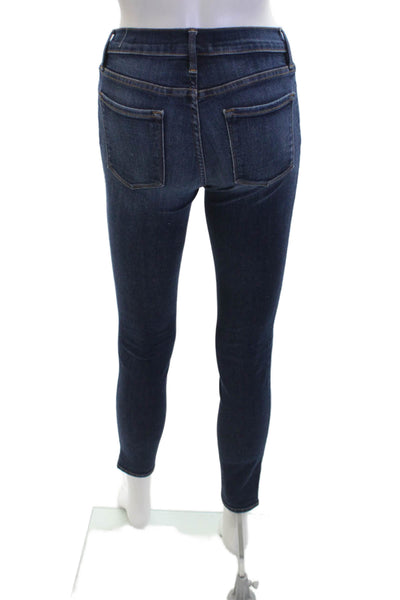 Frame Womens Le Skinny De Jeanne Dark Wash Skinny Jeans Blue Size 25
