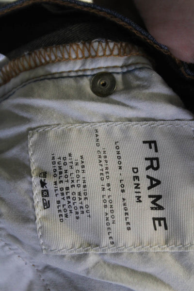 Frame Womens Le Skinny De Jeanne Dark Wash Skinny Jeans Blue Size 25