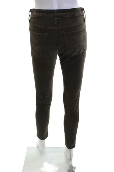 AG Adriano Goldschmied Womens The Farrah Skinny Leg Pants Brown Size 26