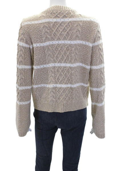 Knitss Womens Cardigan Sweater Beige Size M
