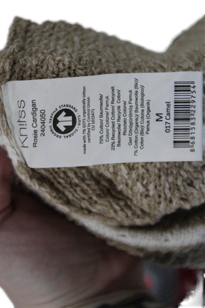 Knitss Womens Cardigan Sweater Beige Size M