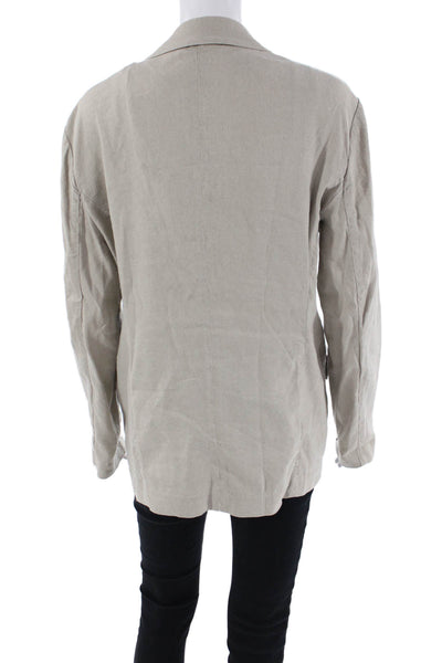 Pure DKNY Womens Linen Blazer Beige Size M