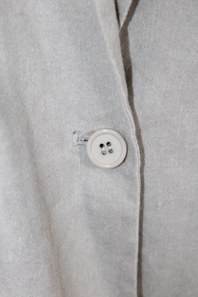 Pure DKNY Womens Linen Blazer Beige Size M