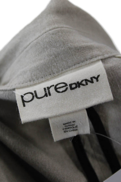 Pure DKNY Womens Linen Blazer Beige Size M