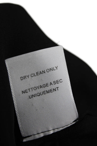 Joie Womens Silk Pocketed Detail Sleeveless Ruffle Detail Top Black Size L