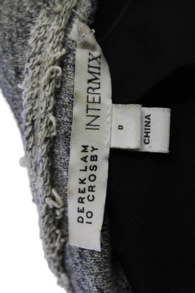 Derek Lam 10 Crosby x Intermix Womens Long Sleeve Jacket Gray Size S